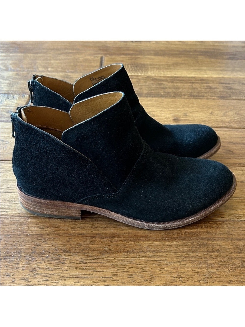 Kork-Ease Ryder Ankle Boots Booties Black Suede Leather Size 6.5